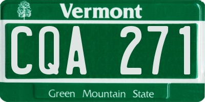 VT license plate CQA271