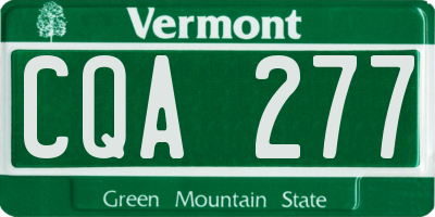 VT license plate CQA277