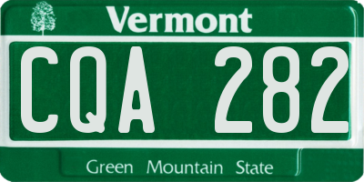 VT license plate CQA282