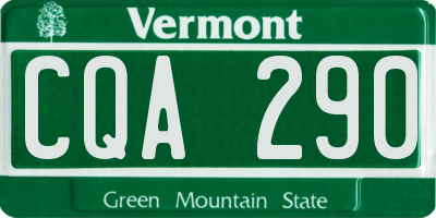 VT license plate CQA290