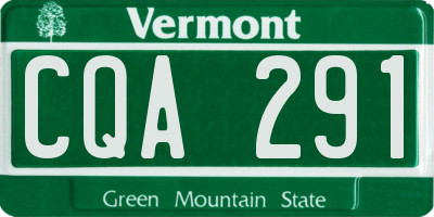 VT license plate CQA291
