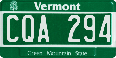 VT license plate CQA294
