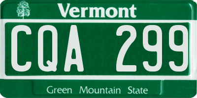 VT license plate CQA299