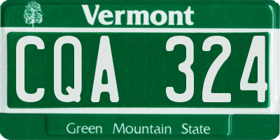 VT license plate CQA324