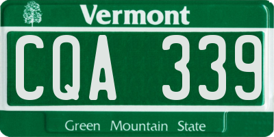VT license plate CQA339