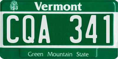 VT license plate CQA341