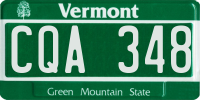 VT license plate CQA348