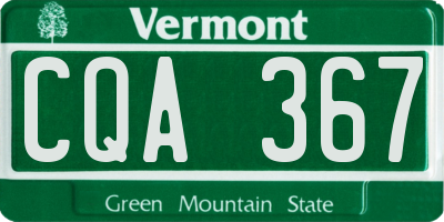 VT license plate CQA367