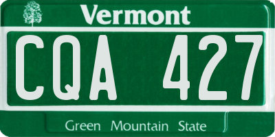 VT license plate CQA427