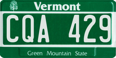 VT license plate CQA429