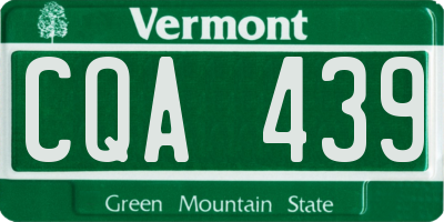 VT license plate CQA439