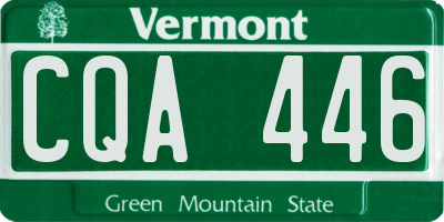 VT license plate CQA446