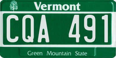 VT license plate CQA491