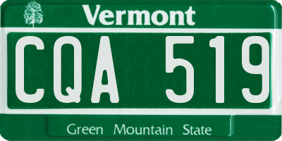 VT license plate CQA519