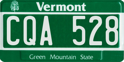 VT license plate CQA528
