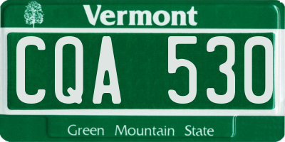 VT license plate CQA530