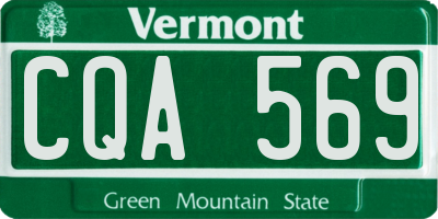 VT license plate CQA569