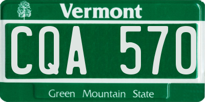 VT license plate CQA570
