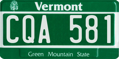 VT license plate CQA581