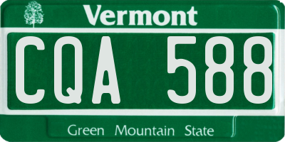 VT license plate CQA588