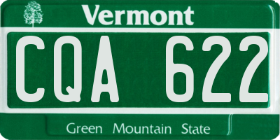 VT license plate CQA622