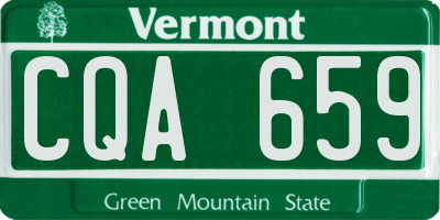 VT license plate CQA659