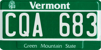 VT license plate CQA683