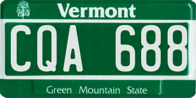 VT license plate CQA688