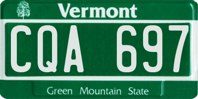 VT license plate CQA697