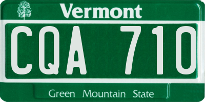 VT license plate CQA710