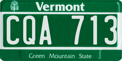 VT license plate CQA713