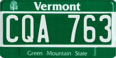 VT license plate CQA763
