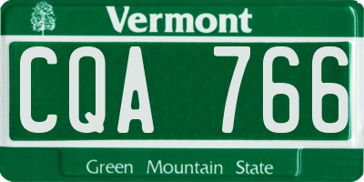 VT license plate CQA766