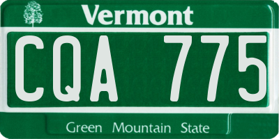 VT license plate CQA775