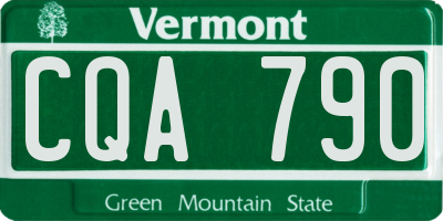 VT license plate CQA790