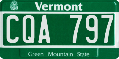VT license plate CQA797