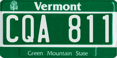 VT license plate CQA811