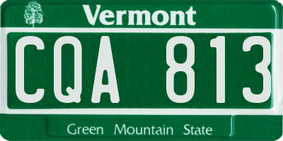 VT license plate CQA813