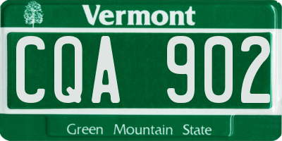 VT license plate CQA902