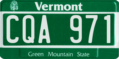 VT license plate CQA971