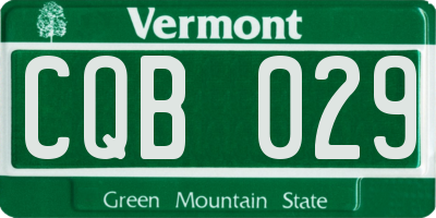 VT license plate CQB029