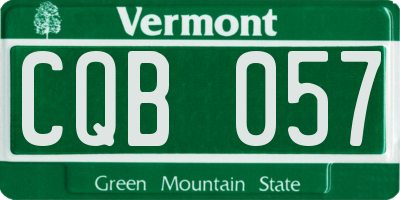 VT license plate CQB057