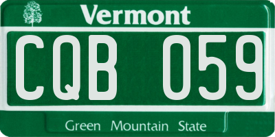 VT license plate CQB059