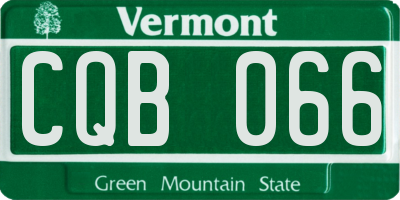 VT license plate CQB066