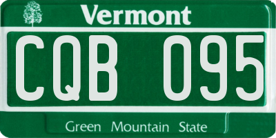 VT license plate CQB095