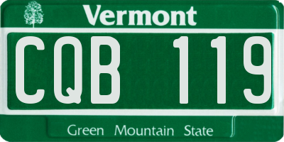 VT license plate CQB119