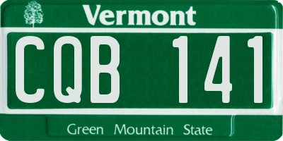 VT license plate CQB141