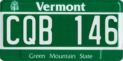 VT license plate CQB146