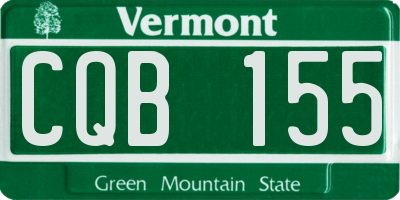 VT license plate CQB155