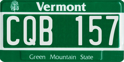 VT license plate CQB157